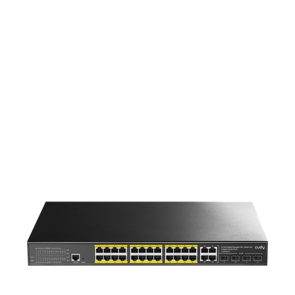 GS2028PS4-300W(24-GbE PoE L2 Managed Switch with 4 Gigabit Combo Ports 300W)
