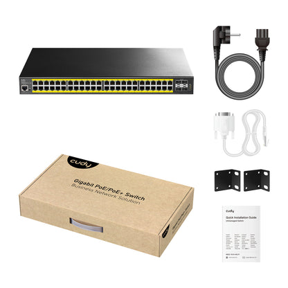 GS2048PS4-720W(48-GbE PoE L2 Managed Switch with 4-SFP+)