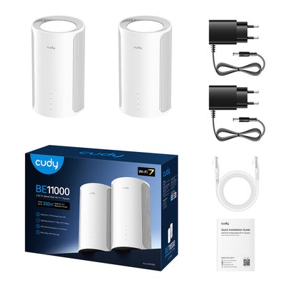 M11000(2-Pack)(BE11000 2.5G Tri-Band Mesh Wi-Fi 7 System)