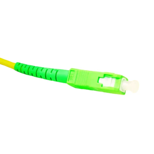 3m (10ft) Fiber Patch Cable, SC APC to SC UPC, Simplex, 1 Fiber, Single Mode (OS2), Riser (OFNR), 2.0mm, Tight-Buffered, Yellow (More Length) 2m(7ft) 3m(10ft) 5m(16ft) and customized.