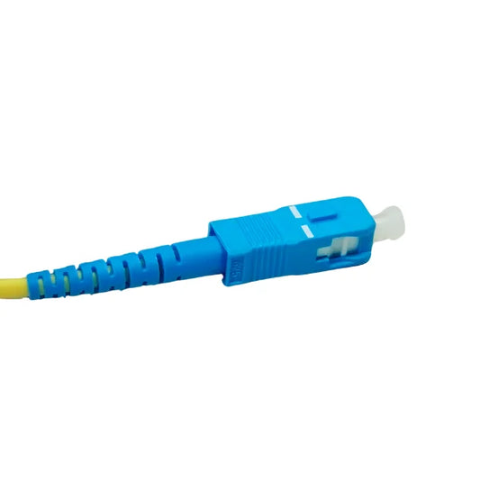 2m (6.5ft) Fiber Patch Cable, SC APC to SC UPC, Simplex, 1 Fiber, Single Mode (OS2), Riser (OFNR), 2.0mm, Tight-Buffered, Yellow (More Length) 2m(7ft) 3m(10ft) 5m(16ft) and customized.