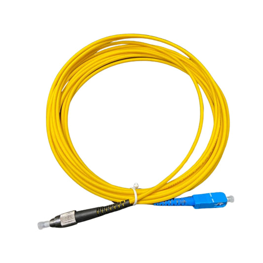 2m (6.5ft) Fiber Patch Cable, SC UPC to FC UPC, Simplex, 1 Fiber, Single Mode (OS2), Riser (OFNR), 2.0mm, Tight-Buffered, Yellow (More Length) 2m(7ft) 3m(10ft) 5m(16ft) and customized.