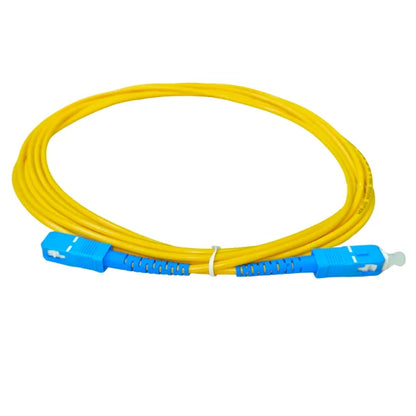 1m (3ft) Fiber Patch Cable, SC UPC to SC UPC, Simplex, 1 Fiber, Single Mode (OS2), Riser (OFNR), 2.0mm, Tight-Buffered, Yellow (More Length) 2m(7ft) 3m(10ft) 5m(16ft) and customized.