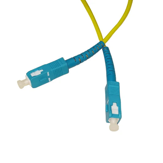 1m (3ft) Fiber Patch Cable, SC UPC to SC UPC, Simplex, 1 Fiber, Single Mode (OS2), Riser (OFNR), 2.0mm, Tight-Buffered, Yellow (More Length) 2m(7ft) 3m(10ft) 5m(16ft) and customized.