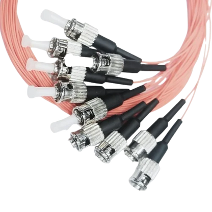 1m (3ft) Fiber Pigtail ST/UPC, MM, 50/125, 0,9mm, OM2 fiber, connector-1~12, connector type ST/PC, ST/PC Multimode OM2 50/125 1M.