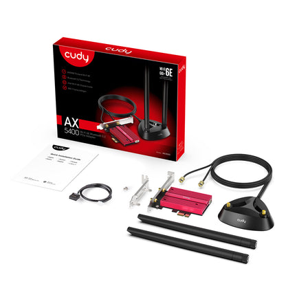 WE4000(AX5400 Wi-Fi 6E Bluetooth 5.3 PCI-E Adapter)